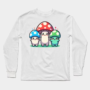 Grin Mushroom Long Sleeve T-Shirt